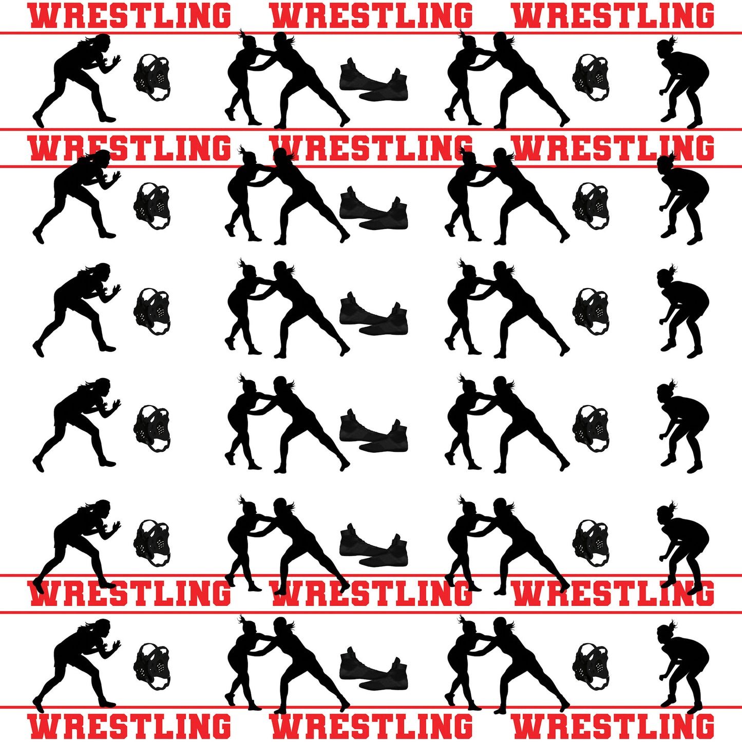 Female Wrestling Collection Wrestling Takedown 12 x 12 Double-Sided Scrapbook Paper - 15 Pack