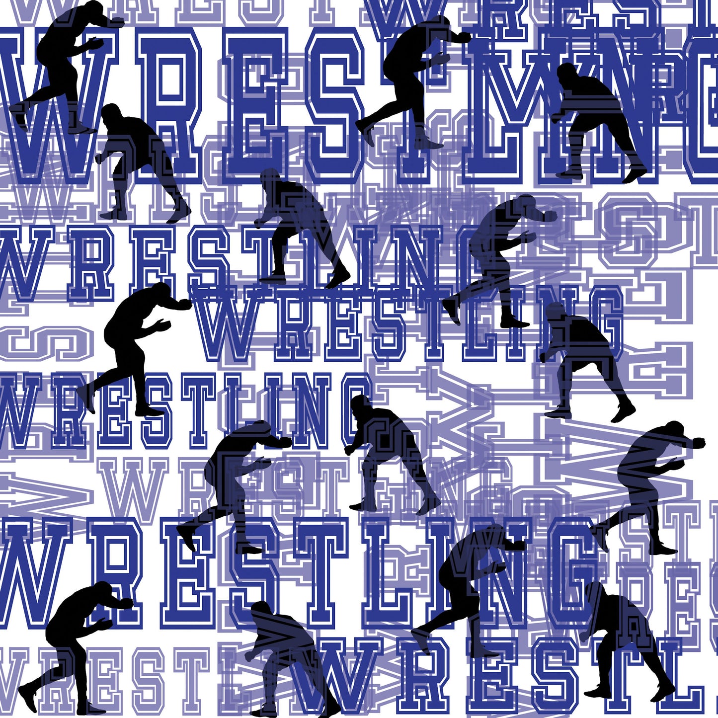 Male Wrestling Collection Wrestling Collage 2 12 x 12 Double-Sided Scrapbook Paper - 15 Pack