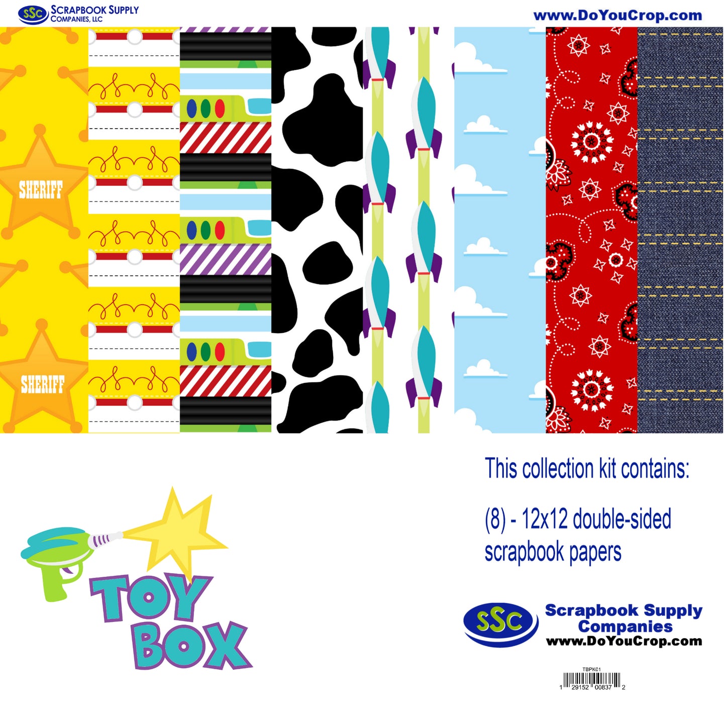 MNineDesign's Toy Box 12 x 12 Scrapbook Paper Pack Kit - 3 Kits