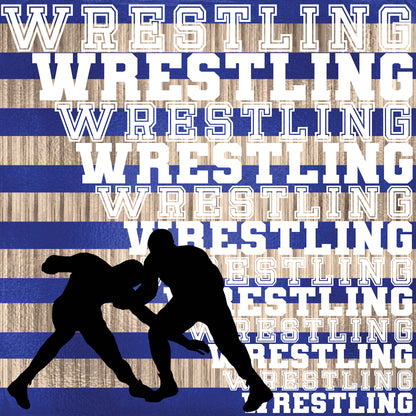 Male Wrestling Collection Wrestling Wood 12 x 12 Double-Sided Scrapbook Paper - 15 Pack