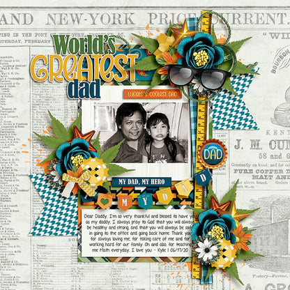 Best Dad Ever Collection Laser Cut Scrapbook Ephemera Embellishments by SSC Designs - 3 Packs