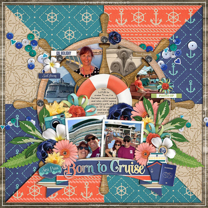 Gone Cruising Collection Laser Cut Scrapbook Words & Sayings Embellishments by SSC Designs - 3 Packs