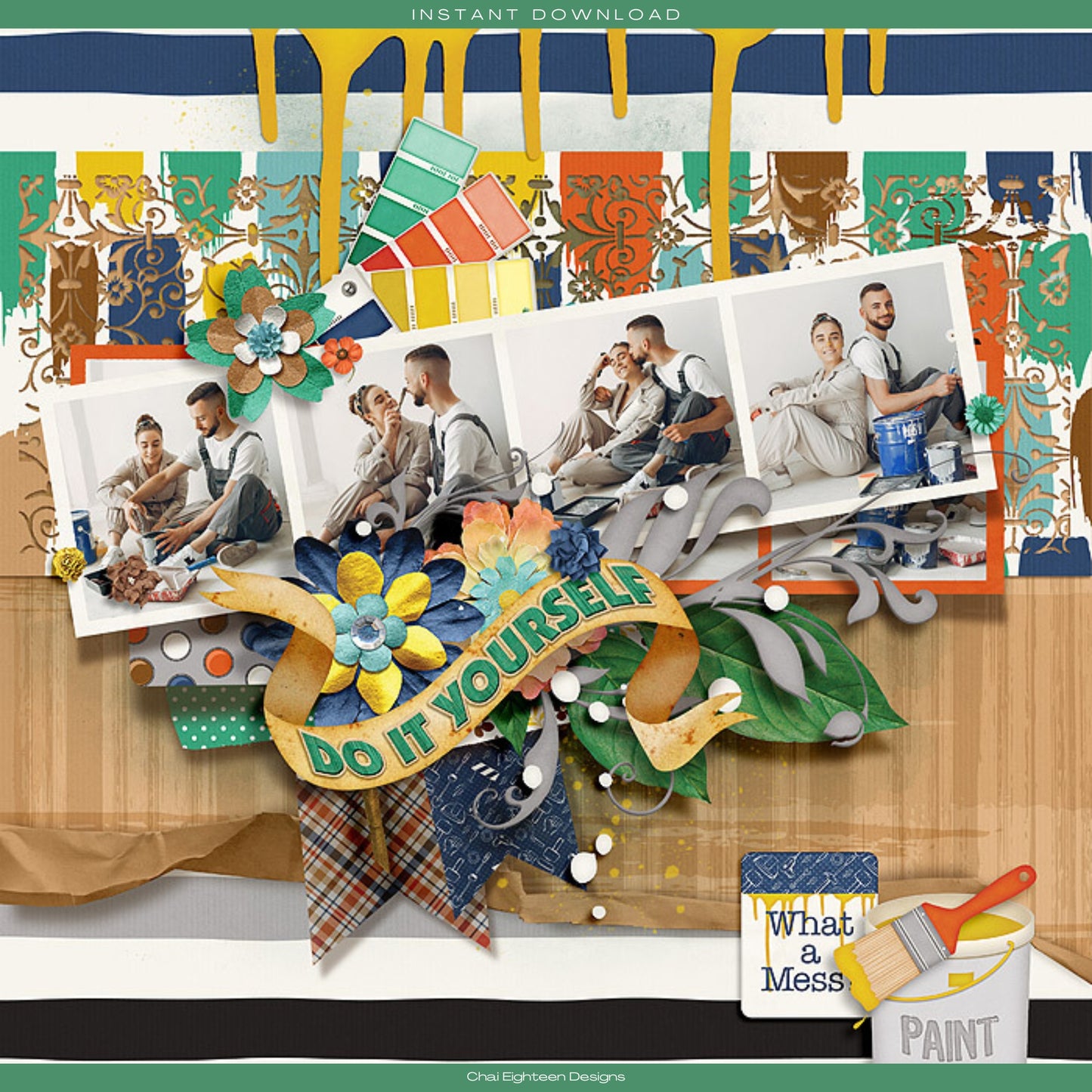 Home Improvement 12 x 12 Scrapbook Paper & Embellishment Kit by SSC Designs - 3 Kits