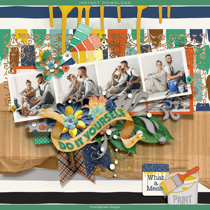Home Improvement 12 x 12 Scrapbook Paper & Embellishment Kit by SSC Designs - 3 Kits