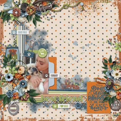 Dog Lover 12 x 12 Scrapbook Paper & Embellishment Kit by SSC Designs - 3 Kits