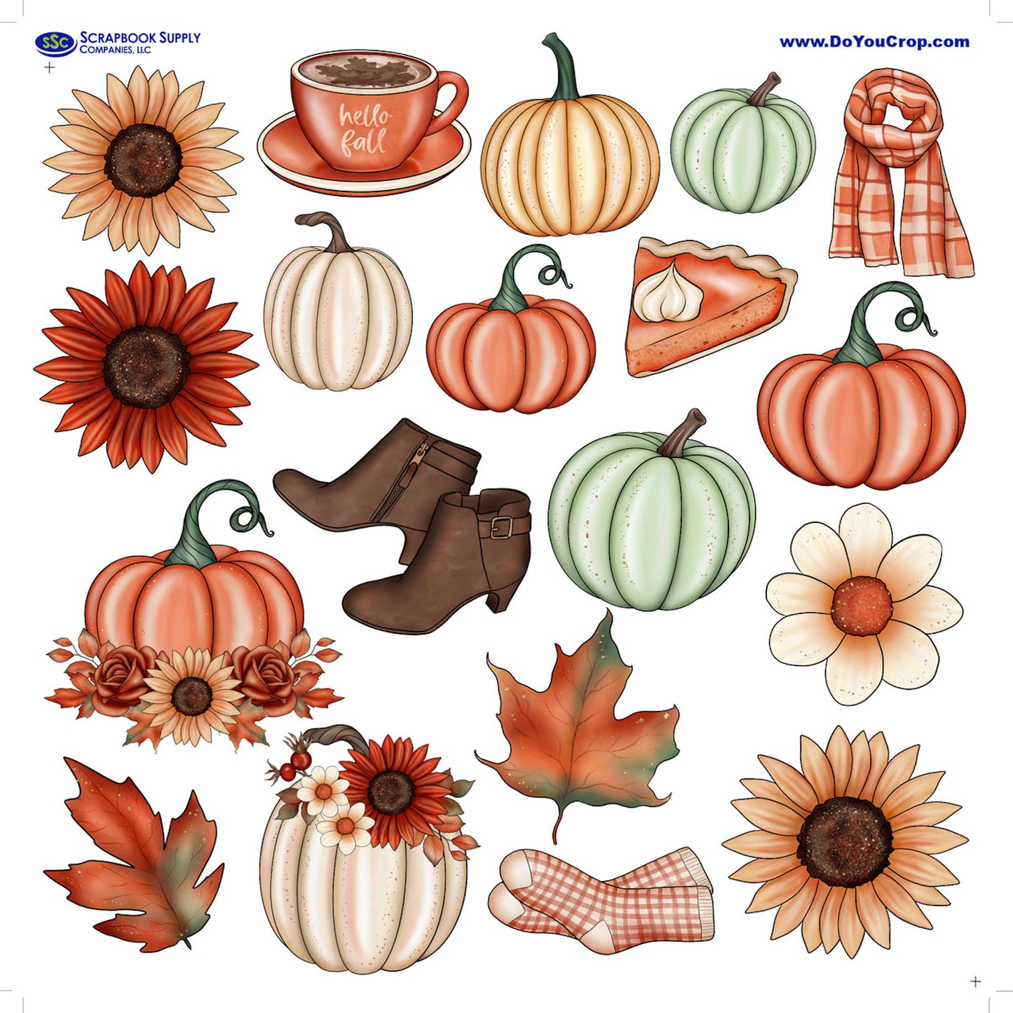 Gaynor Carradice's Autumn Favorites 12 x 12 Scrapbook Paper Pack & Embellishment Kit - 3 Kits