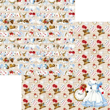 Frou Frou's Alice 12 x 12 Scrapbook Paper Pack & Embellishment Kit - 3 Kits