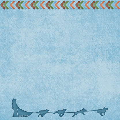 Alaska Collection Dog Sledding 12 x 12 Double-Sided Scrapbook Paper by SSC Designs