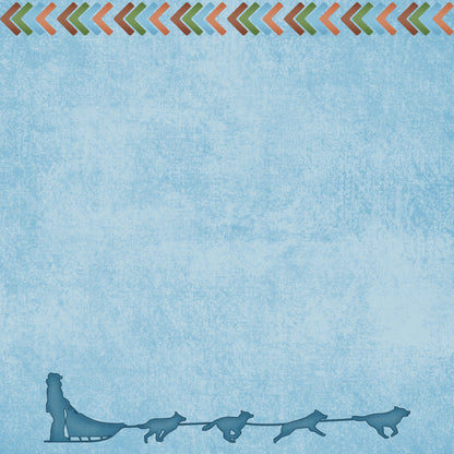 Alaska Collection Dog Sledding 12 x 12 Double-Sided Scrapbook Paper by SSC Designs - 15 Pack
