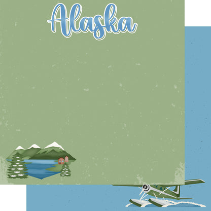 Alaska Collection Flightseeing 12 x 12 Double-Sided Scrapbook Paper by SSC Designs - 15 Pack