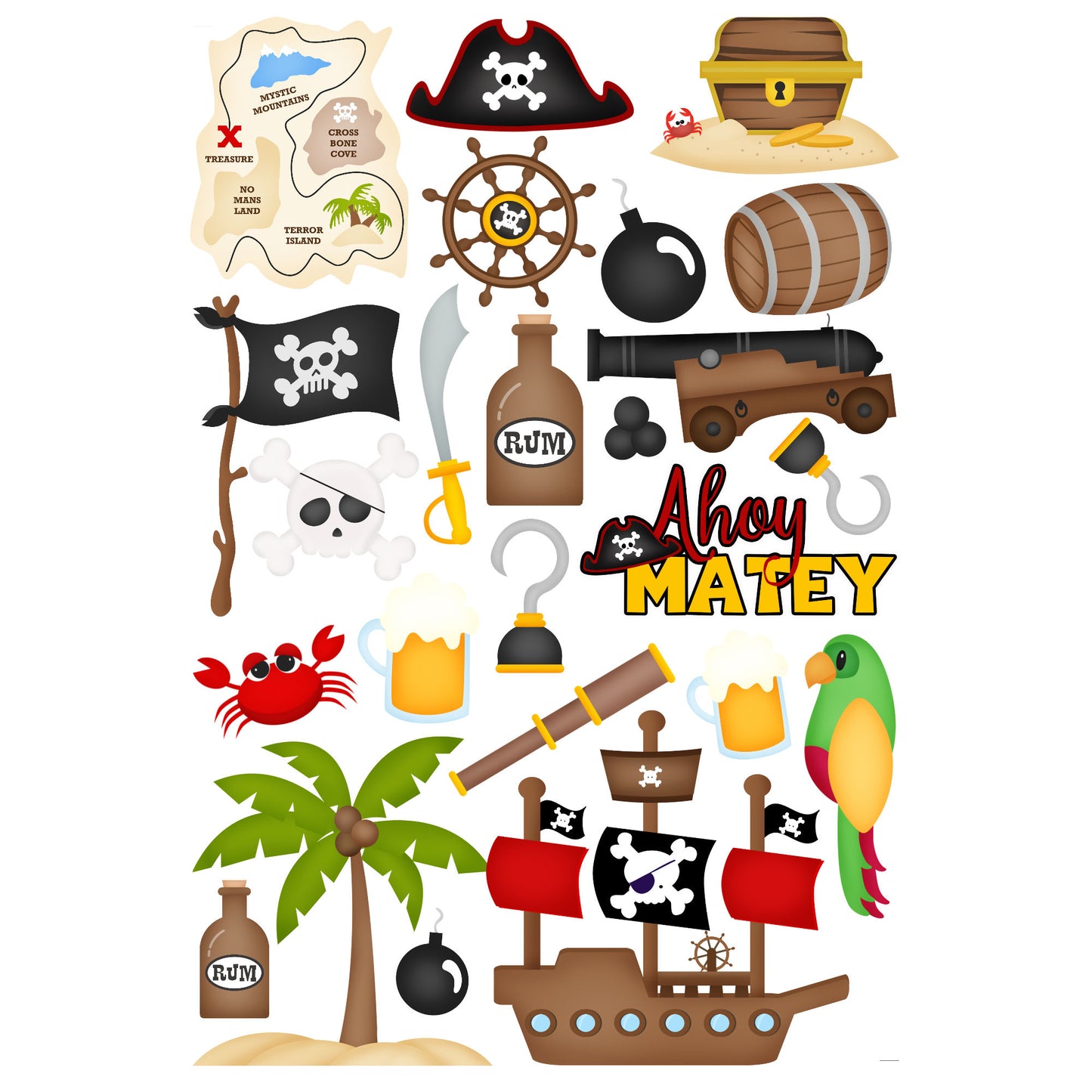 Ahoy Matey 12 x 12 Scrapbook Paper & Embellishment Kit by SSC Designs - 3 Kits