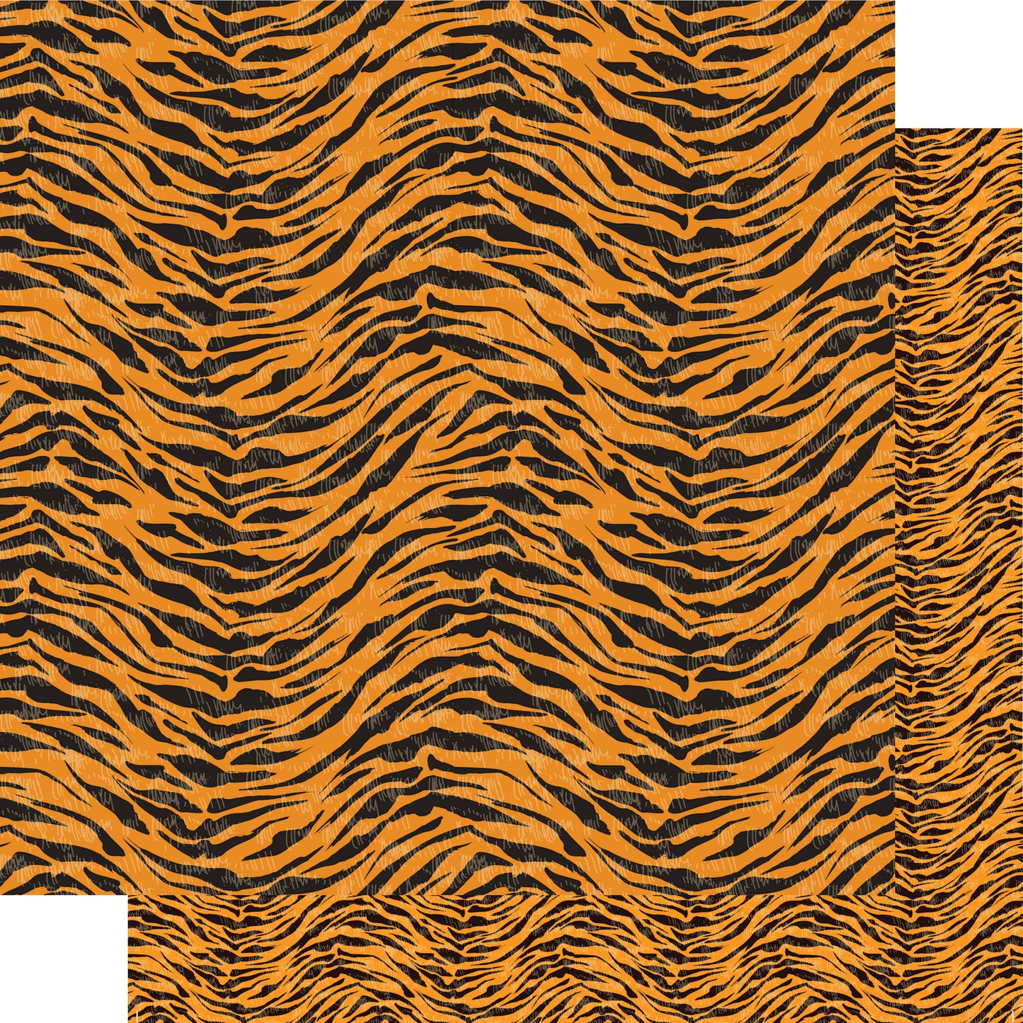 Animal Safari Collection Tiger Stripes 12 x 12 Double-Sided Scrapbook Paper by SSC Designs - 15 Pack