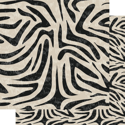 Animal Safari Collection Zebra Stripes 12 x 12 Double-Sided Scrapbook Paper by SSC Designs - 15 Pack