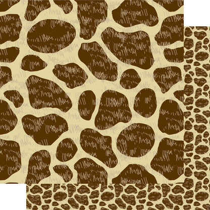 Animal Safari Collection Giraffe Skin 12 x 12 Double-Sided Scrapbook Paper by SSC Designs - 15 Pack