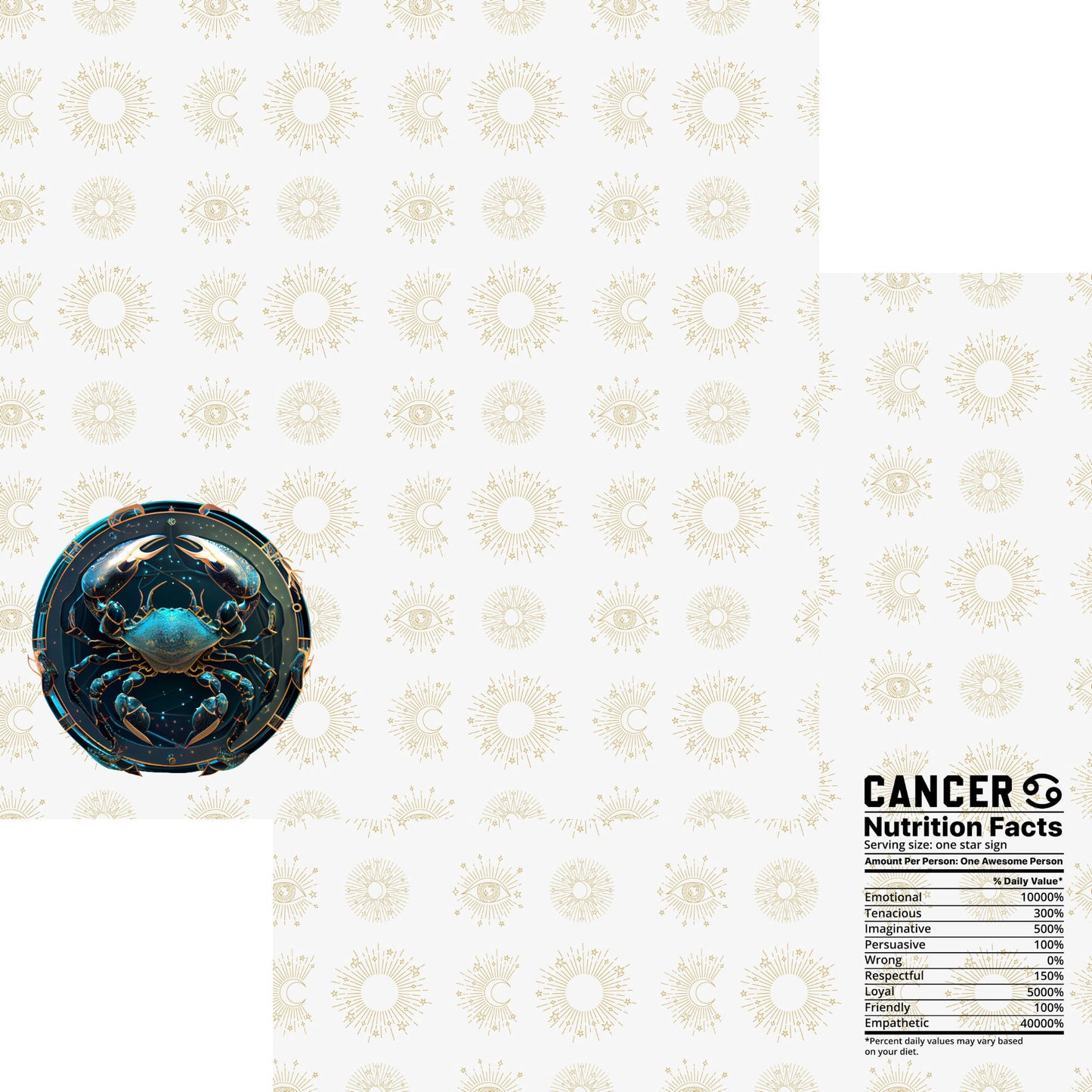 Astrology Collection Cancer 12 x 12 Double-Sided Scrapbook Paper by SSC Designs - 15 Pack