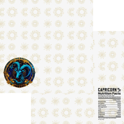 Astrology Collection Capricorn 12 x 12 Double-Sided Scrapbook Paper by SSC Designs - 15 Pack