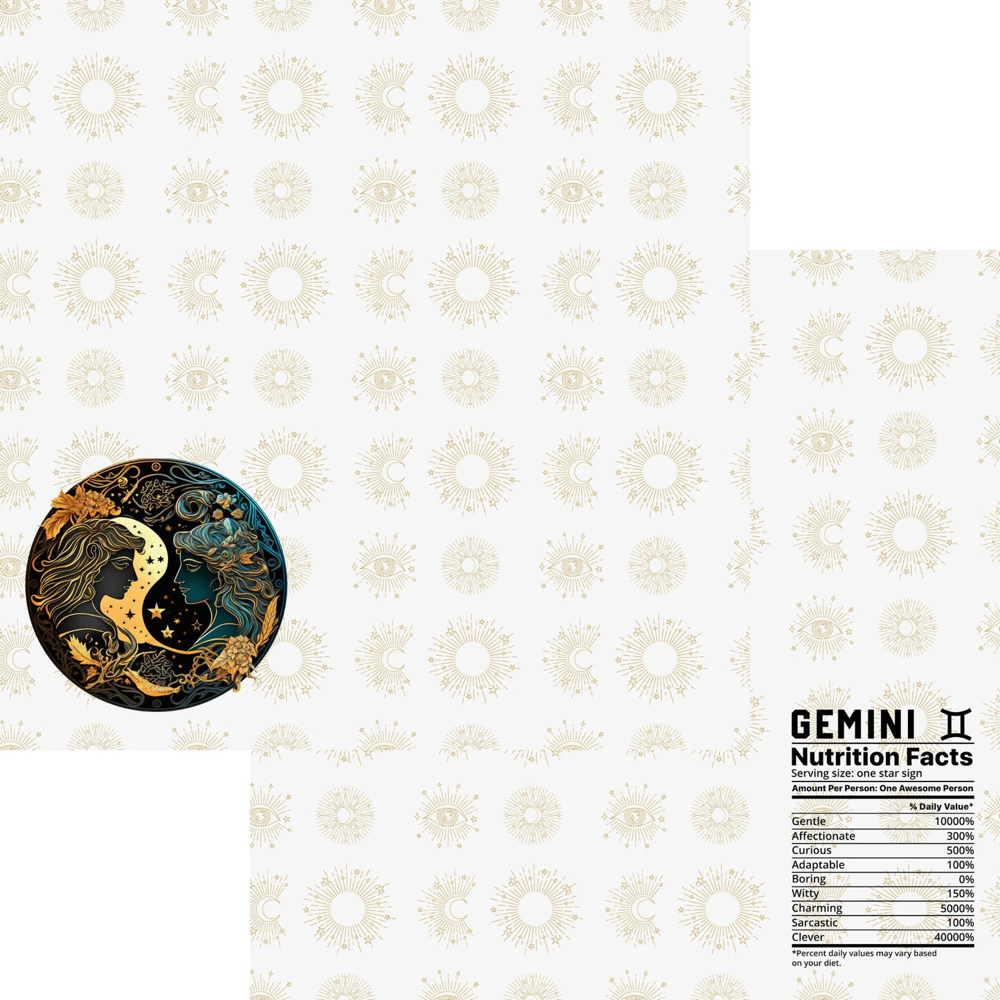 Astrology Collection Gemini 12 x 12 Double-Sided Scrapbook Paper by SSC Designs - 15 Pack