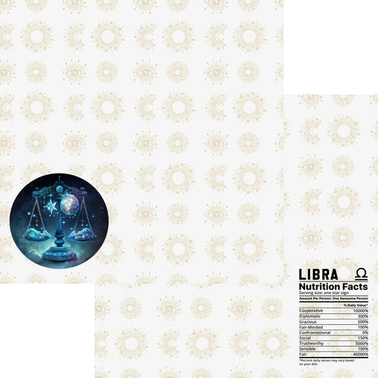 Astrology Collection Libra 12 x 12 Double-Sided Scrapbook Paper by SSC Designs - 15 Pack