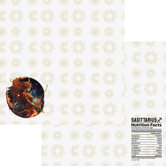 Astrology Collection Sagittarius 12 x 12 Double-Sided Scrapbook Paper by SSC Designs - 15 Pack