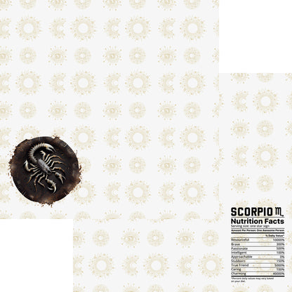 Astrology Collection Scorpio 12 x 12 Double-Sided Scrapbook Paper by SSC Designs - 15 Pack