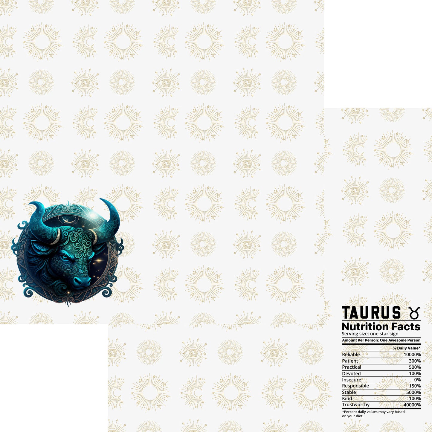 Astrology Collection Taurus 12 x 12 Double-Sided Scrapbook Paper by SSC Designs - 15 Pack