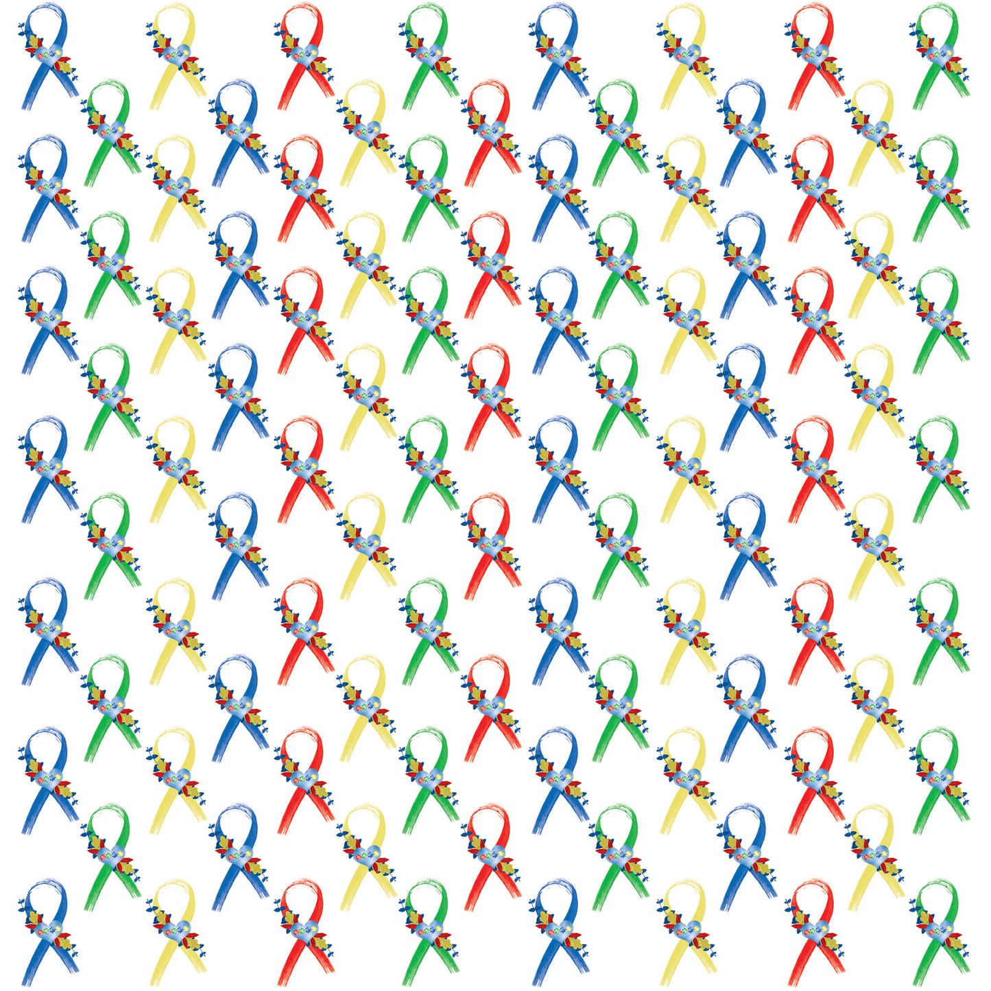 Autism Au-Some Collection Puzzle Ribbon 12 x 12 Double-Sided Scrapbook Paper - 15 Pack