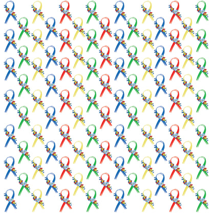 Autism Au-Some Collection Puzzle Ribbon 12 x 12 Double-Sided Scrapbook Paper - 15 Pack