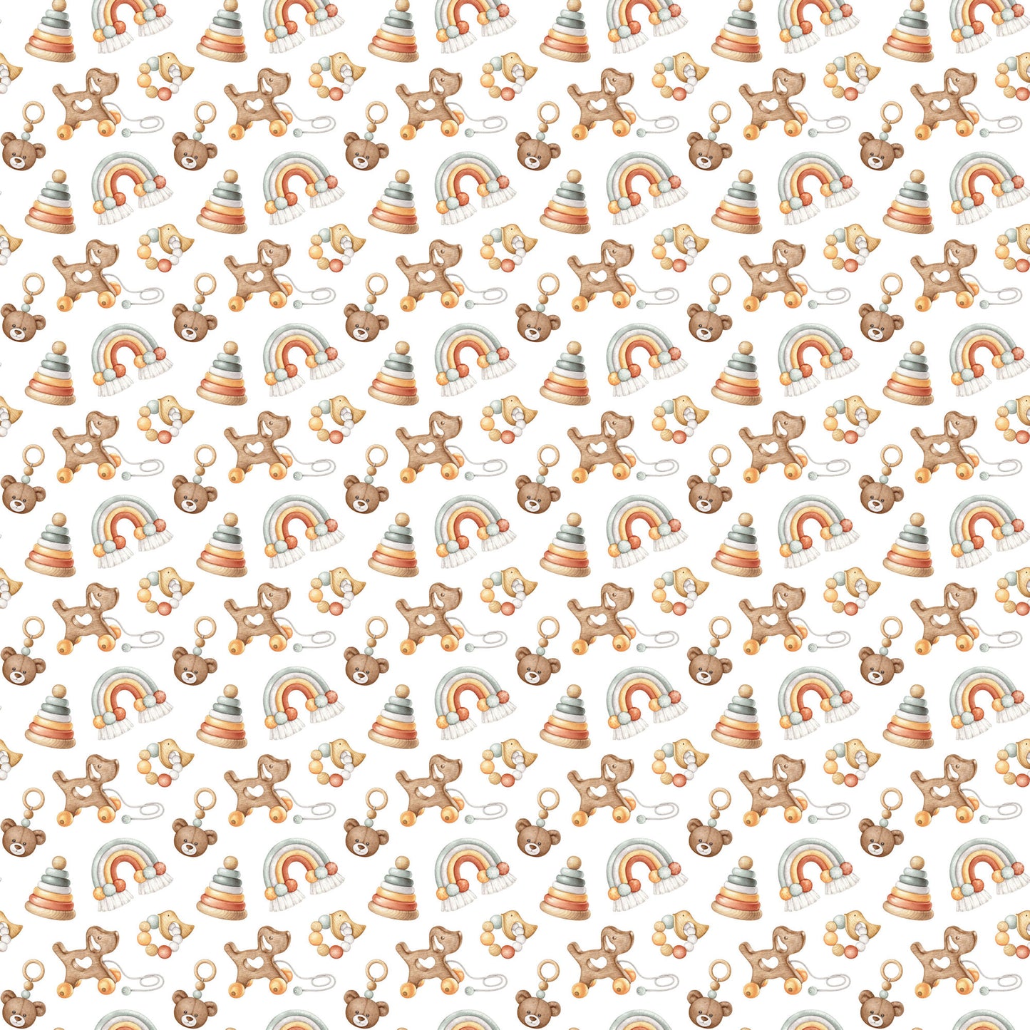 Oh, Baby! Collection Rainbow Cuddles 12 x 12 Double-Sided Scrapbook Paper by SSC Designs - 15 Pack