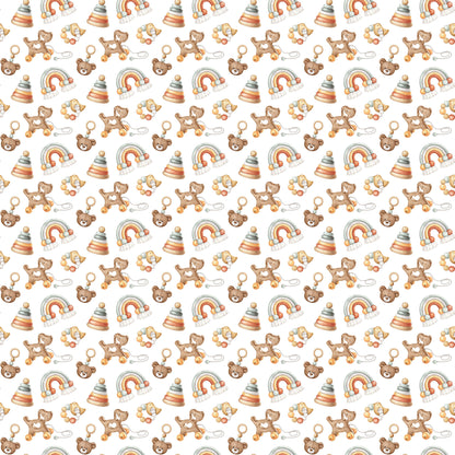 Oh, Baby! Collection Rainbow Cuddles 12 x 12 Double-Sided Scrapbook Paper by SSC Designs - 15 Pack