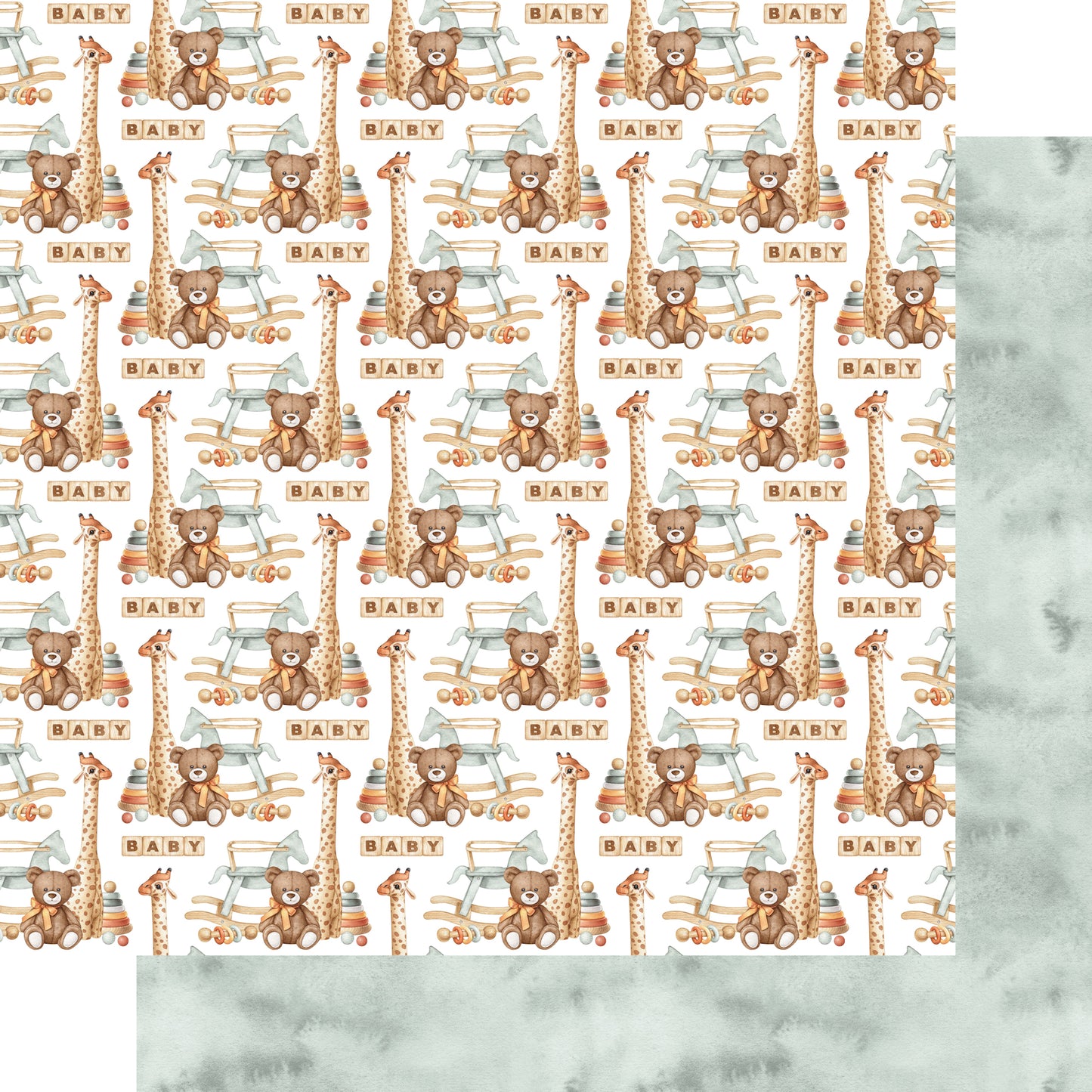 Oh, Baby! Collection Little Lullabies 12 x 12 Double-Sided Scrapbook Paper by SSC Designs - 15 Pack