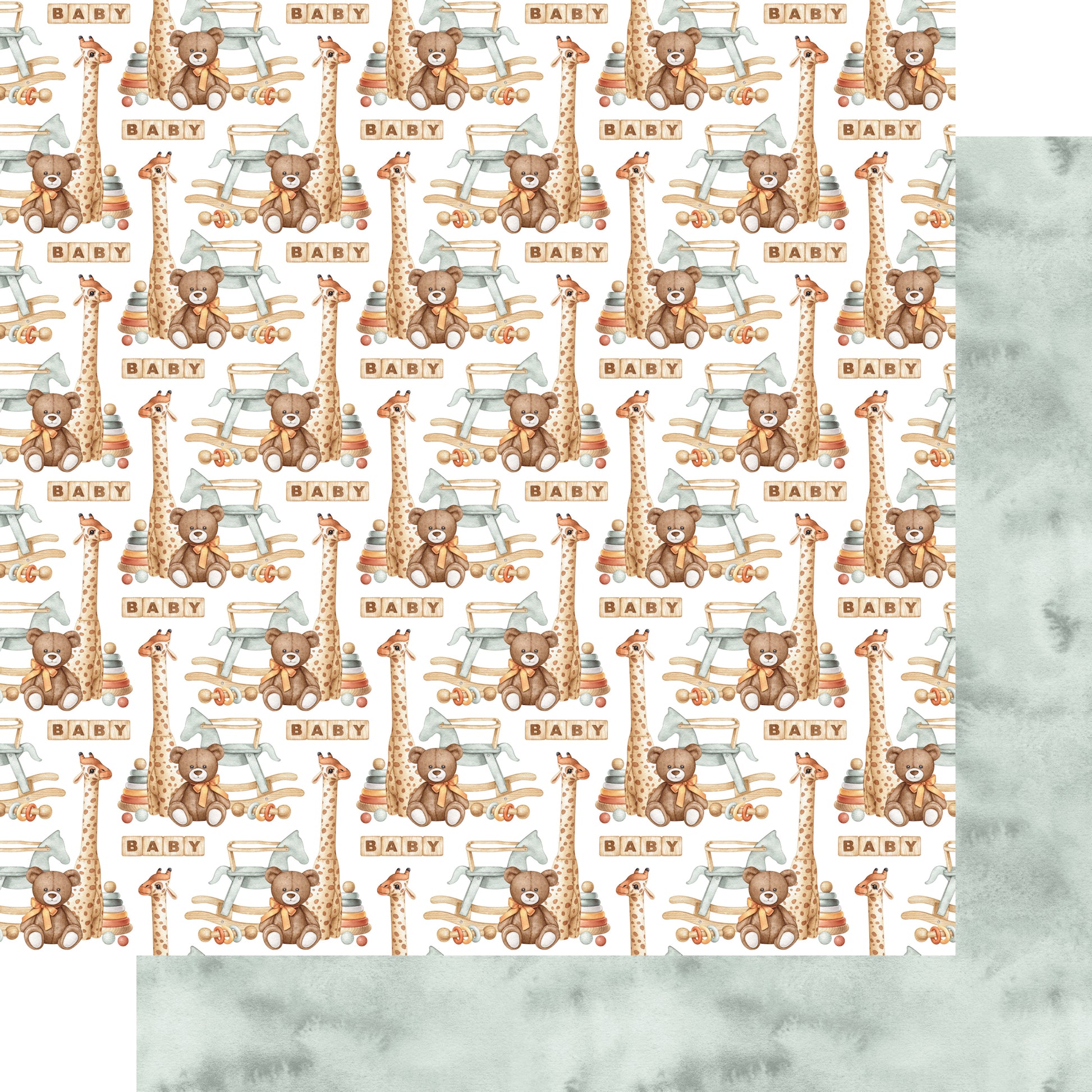 Oh, Baby! Collection Little Lullabies 12 x 12 Double-Sided Scrapbook Paper by SSC Designs - 15 Pack