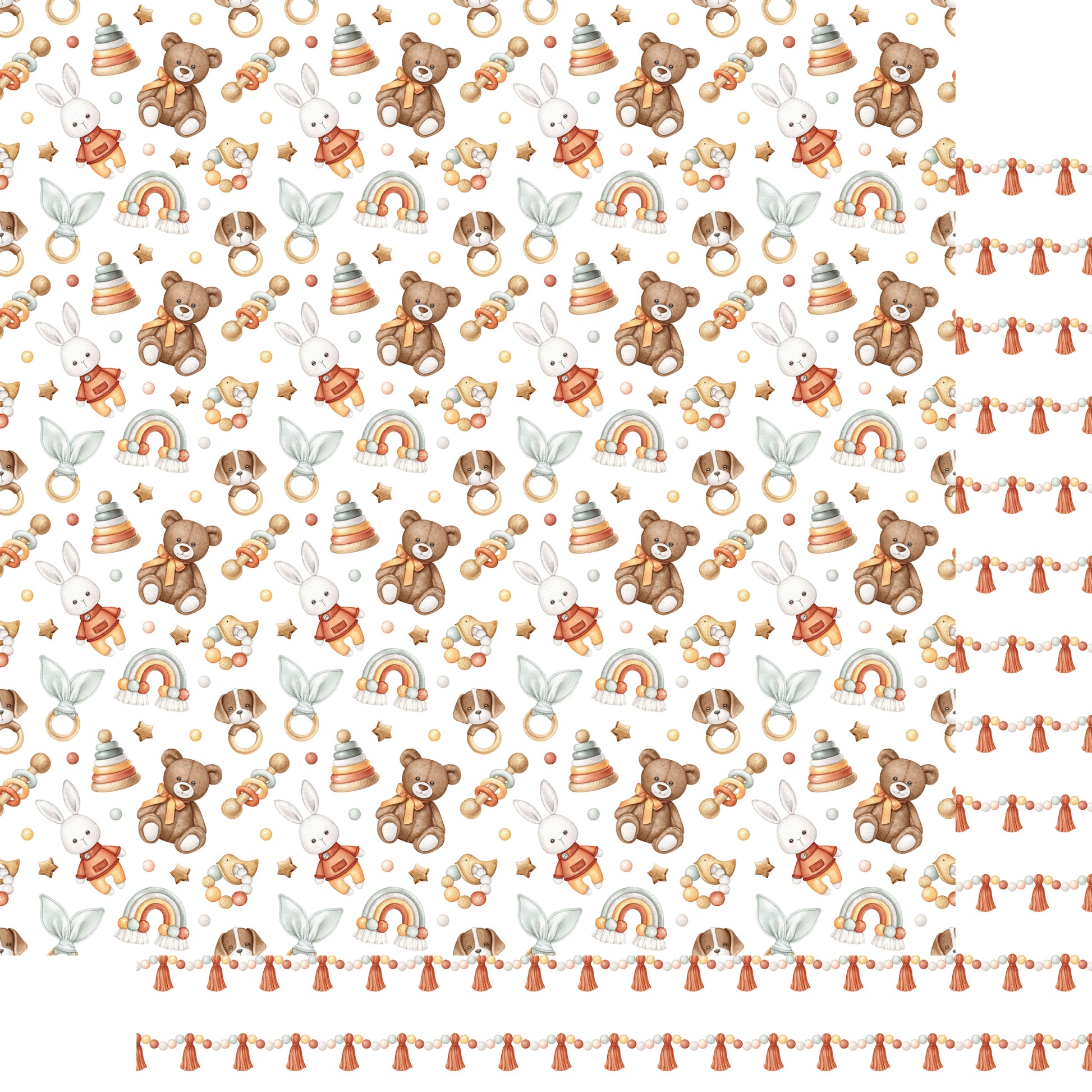 Oh, Baby! Collection Snuggle Season 12 x 12 Double-Sided Scrapbook Paper by SSC Designs - 15 Pack
