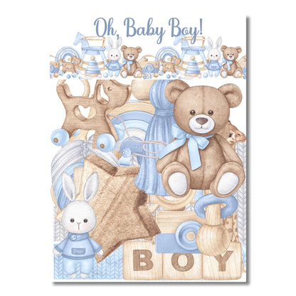 Oh, Baby Boy! 12 x 12 Scrapbook Paper & Embellishment Kit by SSC Designs - 3 Kits