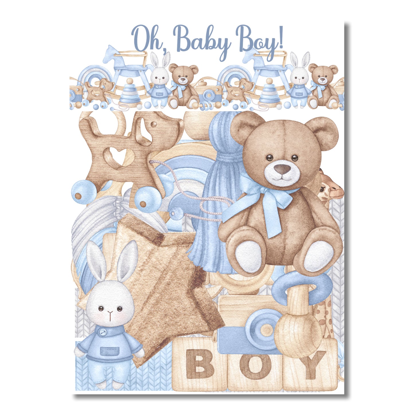 Oh, Baby Boy! Collection Laser Cut Scrapbook Ephemera Embellishments by SSC Designs - 3 Packs