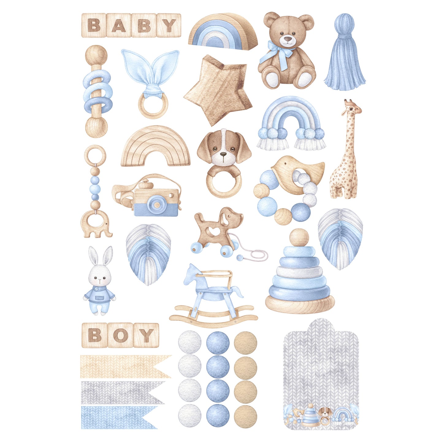 Oh, Baby Boy! 12 x 12 Scrapbook Paper & Embellishment Kit by SSC Designs - 3 Kits