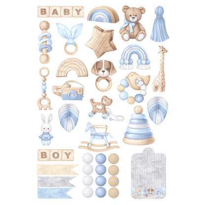 Oh, Baby Boy! 12 x 12 Scrapbook Paper & Embellishment Kit by SSC Designs - 3 Kits
