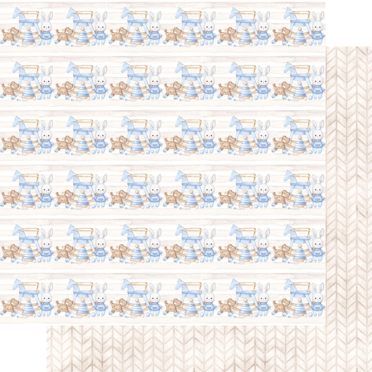 Oh, Baby Boy! Collection Sweet Baby Blue 12 x 12 Double-Sided Scrapbook Paper by SSC Designs - 15 Pack