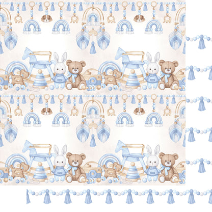 Oh, Baby Boy! 12 x 12 Scrapbook Paper & Embellishment Kit by SSC Designs - 3 Kits