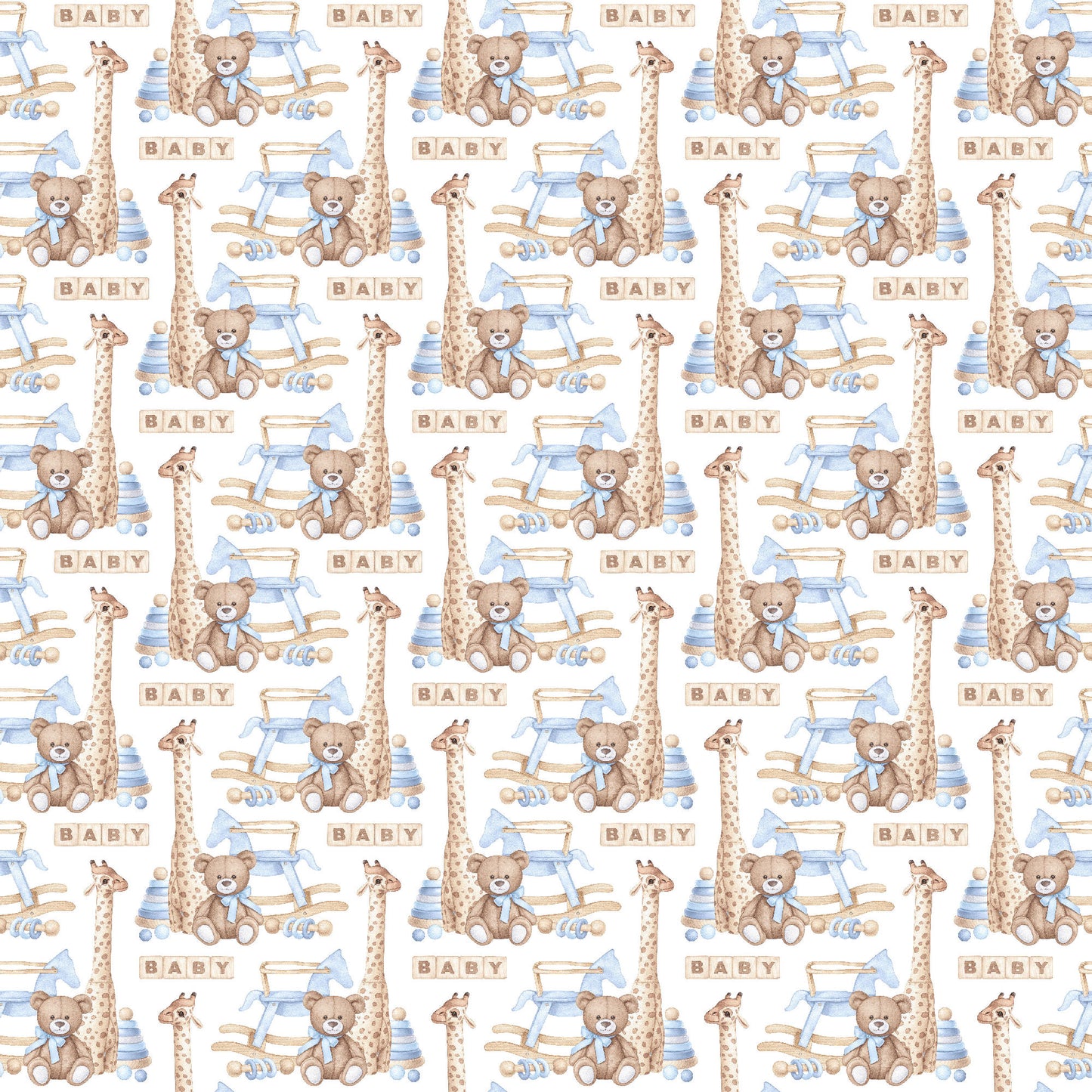 Oh, Baby Boy! Collection Building Blocks 12 x 12 Double-Sided Scrapbook Paper by SSC Designs - 15 Pack