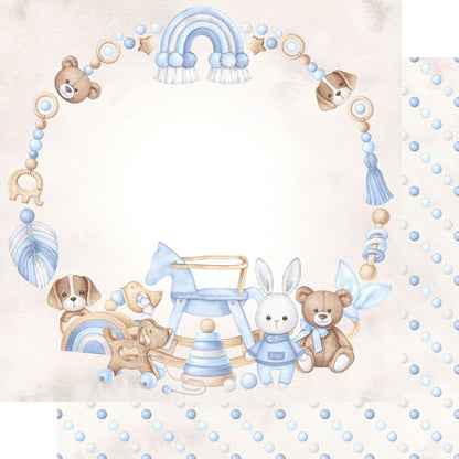 Oh, Baby Boy! Collection Snuggle Bunny 12 x 12 Double-Sided Scrapbook Paper by SSC Designs - 15 Pack