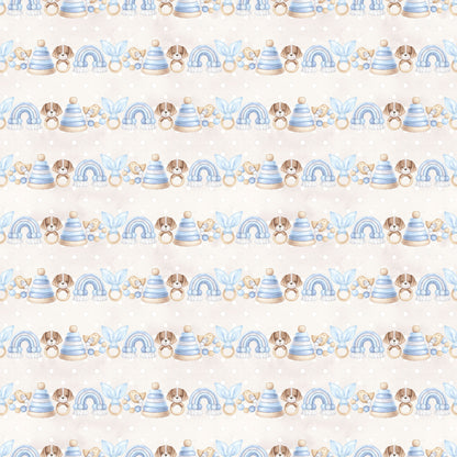 Oh, Baby Boy! Collection Toy Box Treasures 12 x 12 Double-Sided Scrapbook Paper by SSC Designs - 15 Pack