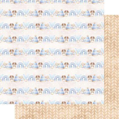 Oh, Baby Boy! Collection Toy Box Treasures 12 x 12 Double-Sided Scrapbook Paper by SSC Designs - 15 Pack