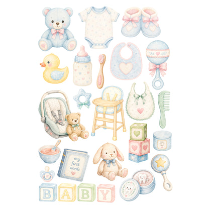 Baby Firsts 12 x 12 Scrapbook Paper & Embellishment Kit by SSC Designs - 3 Kits