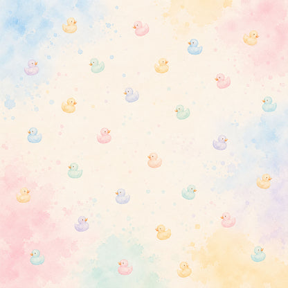 Baby Firsts Collection Baby's First Bath 12 x 12 Double-Sided Scrapbook Paper by SSC Designs - 15 Pack