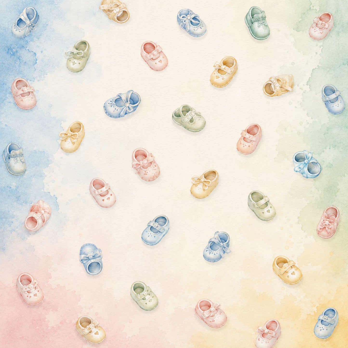Baby Firsts Collection Baby's First Steps 12 x 12 Double-Sided Scrapbook Paper by SSC Designs - 15 Pack
