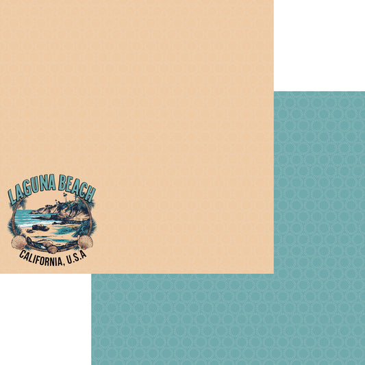 Beach Party Collection Laguna Beach, California 12 x 12 Double-Sided Scrapbook Paper by SSC Designs - 15 Pack