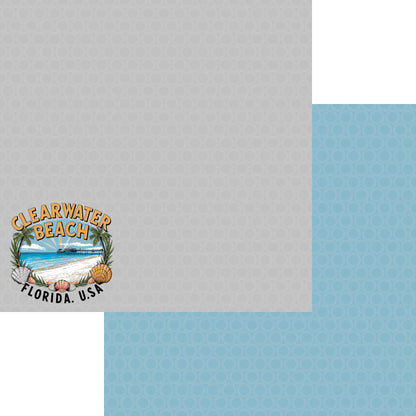 Beach Party Collection Clearwater Beach, Florida 12 x 12 Double-Sided Scrapbook Paper by SSC Designs - 15 Pack