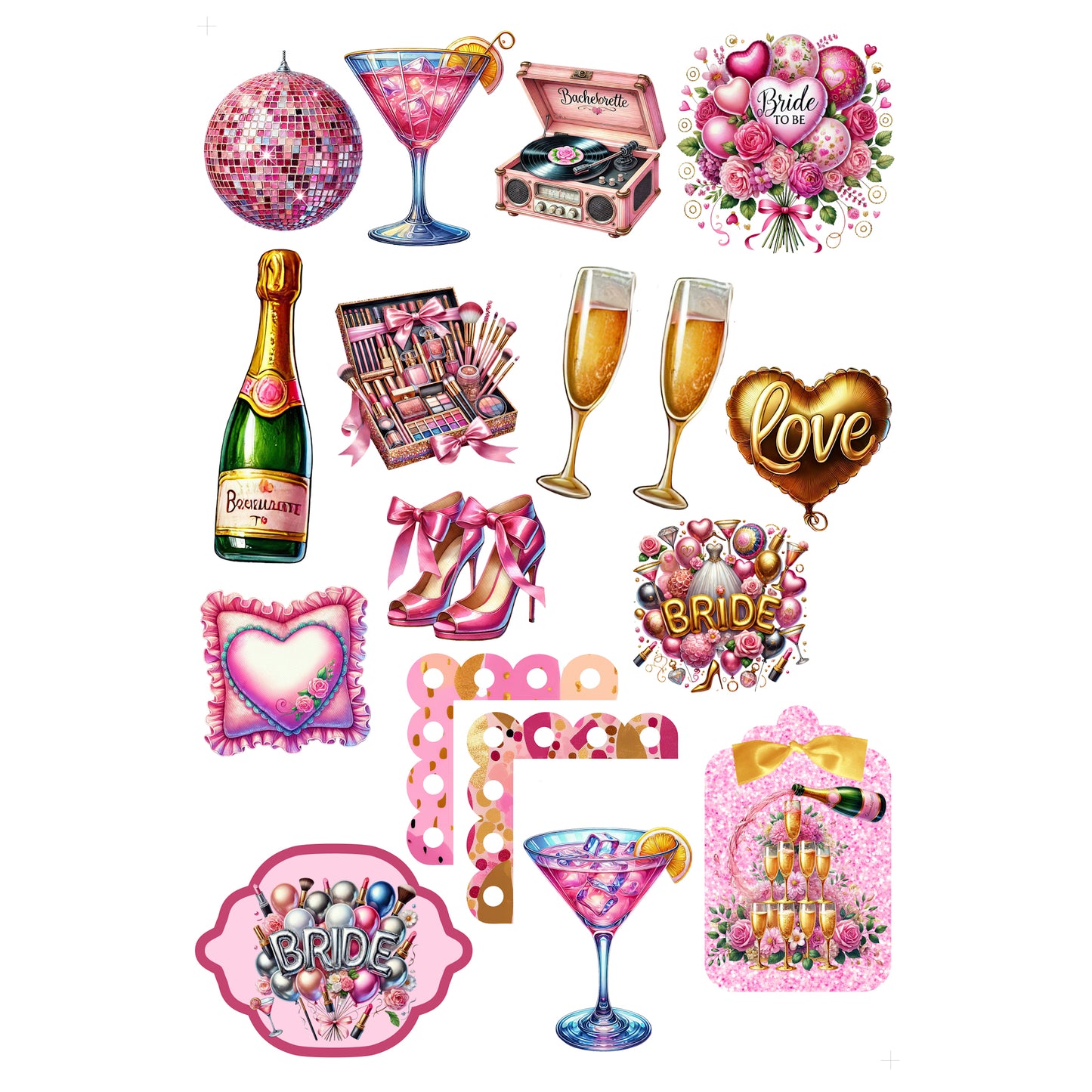 Bachelorette Party 12 x 12 Scrapbook Paper & Embellishment Kit by SSC Designs - 3 Kits