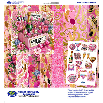 Bachelorette Party 12 x 12 Scrapbook Paper & Embellishment Kit by SSC Designs - 3 Kits