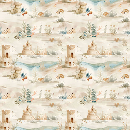 Beach Dreams Collection Sandcastles 12 x 12 Double-Sided Scrapbook Paper by SSC Designs - 15 Pack